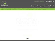 Tablet Screenshot of globalpac.com.au